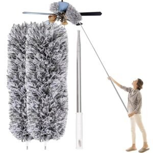 Kit de Limpeza para Ventilador de Teto – Cabo Telescópico + Pano de Microfibra